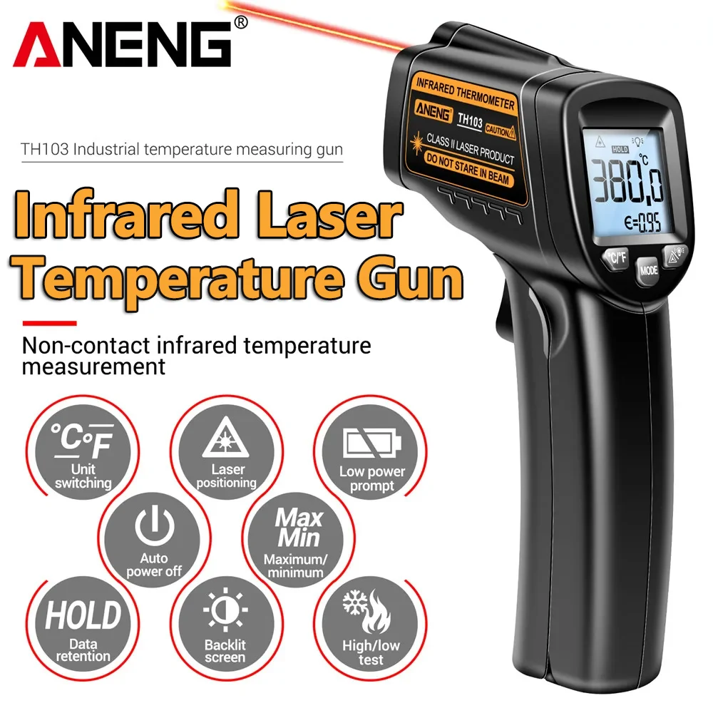 Industrial Laser Temperature Sensor - Infrarood laser-temperatuurmeter -20 ° C~380 ℃